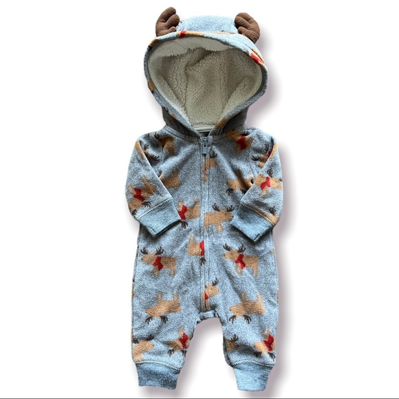 Carter's Other - Rain deer fleece romper
